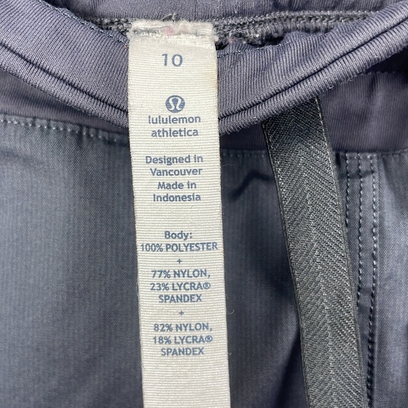 Lululemon Dance Studio Pant Dark Carbon w/ Ruched Stripes Size 10 - Picture 8 of 10